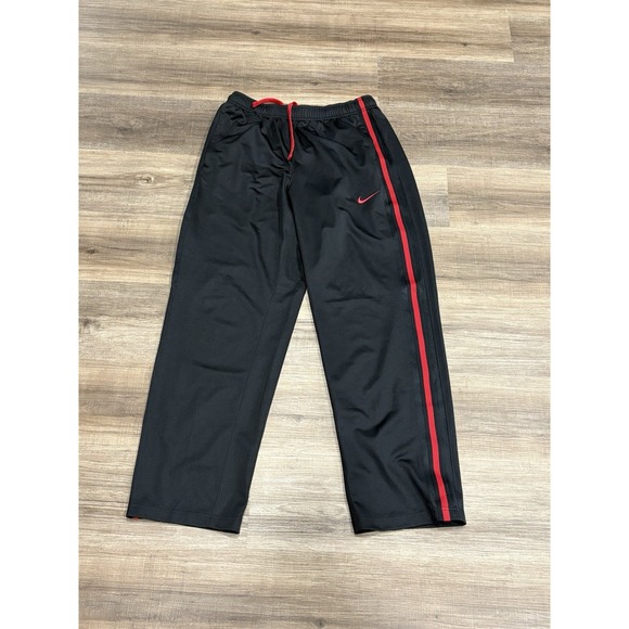 Nike Men's Black And Red Sweatpants Pockets Drawstring , Size Medium - Picture 1 of 4